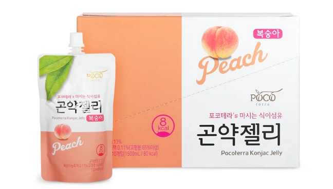 Pocoterra Konjac Jelly Peach - 10 packs (Nutrigrade A) - New!