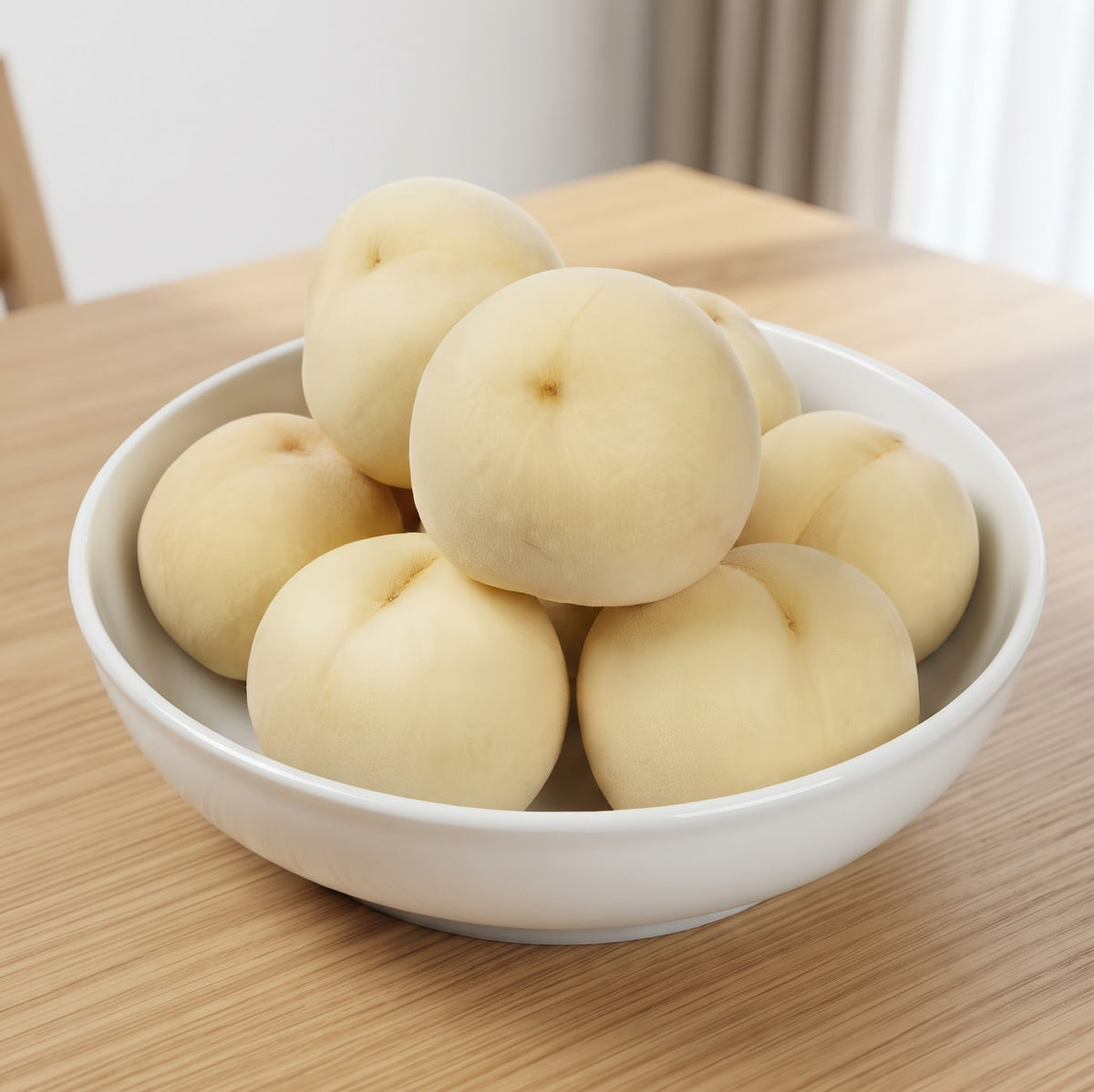 Top-grade Chewy Snow White (Seol-Ah) Peaches 2kg (5-6EA XL-size peaches)