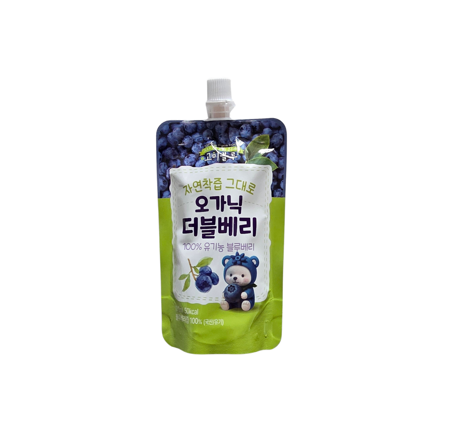 Saedongnae Farm 100% Natural Organic Blueberry Juice, no sugar added - 10 packs (Nutrigrade D) - New!