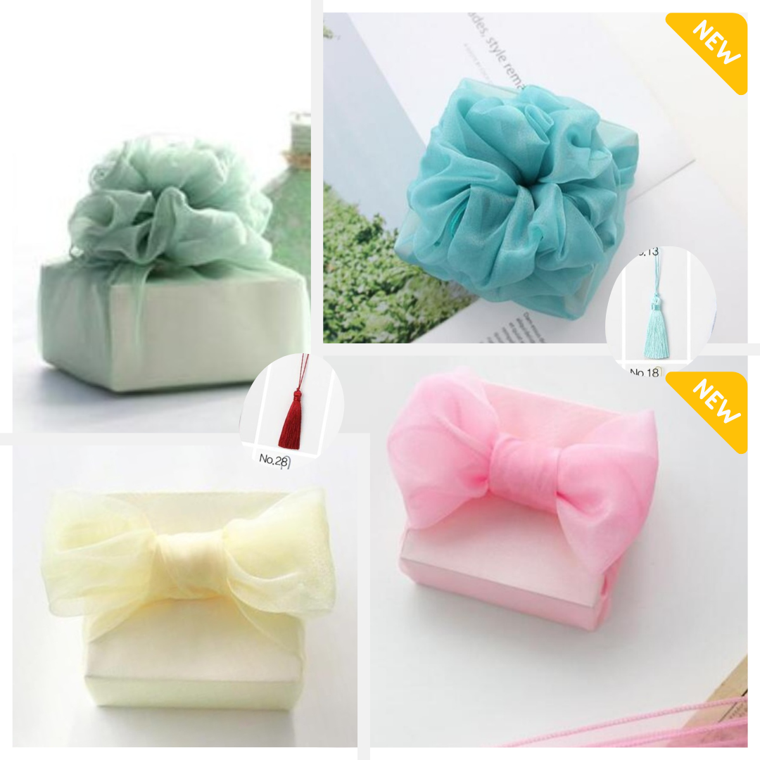 Premium Gift box packaging (without fruits) with traditional bojagi wrapping and norigae